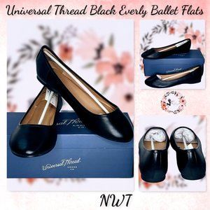 🆕Universal Thread Black Everly Ballet Flats 8W